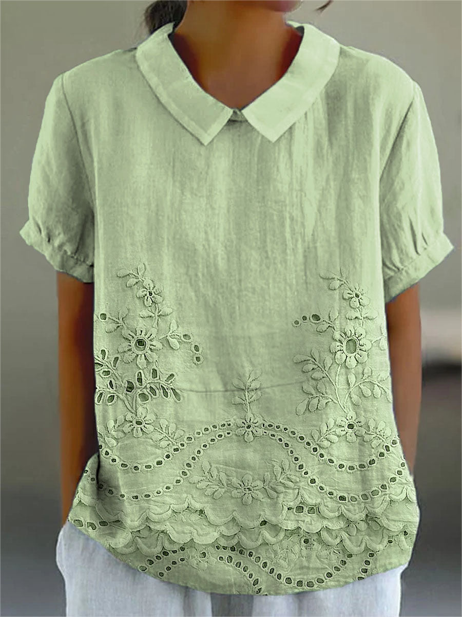 Wardrobebright | Floral Embroidered Shirt