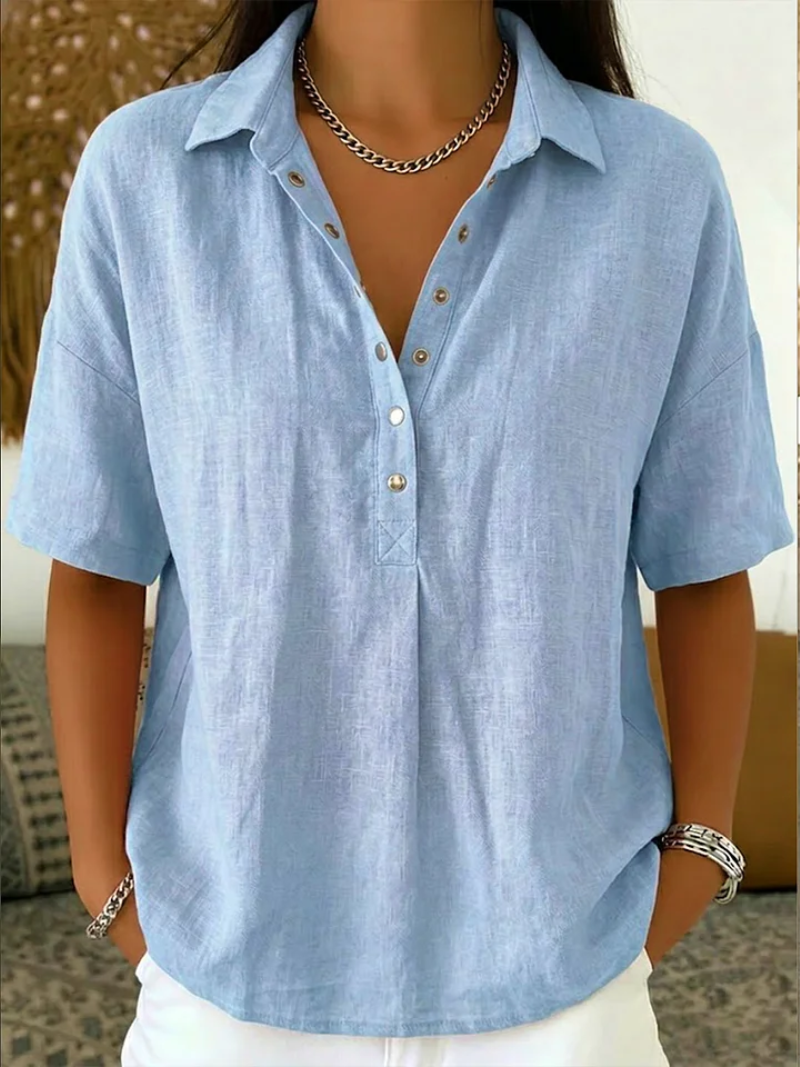 Wardrobebright | Blouse with Collar and Button