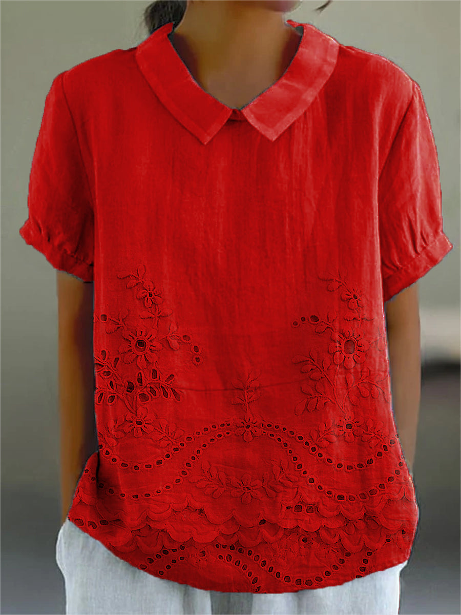 Wardrobebright | Floral Embroidered Shirt
