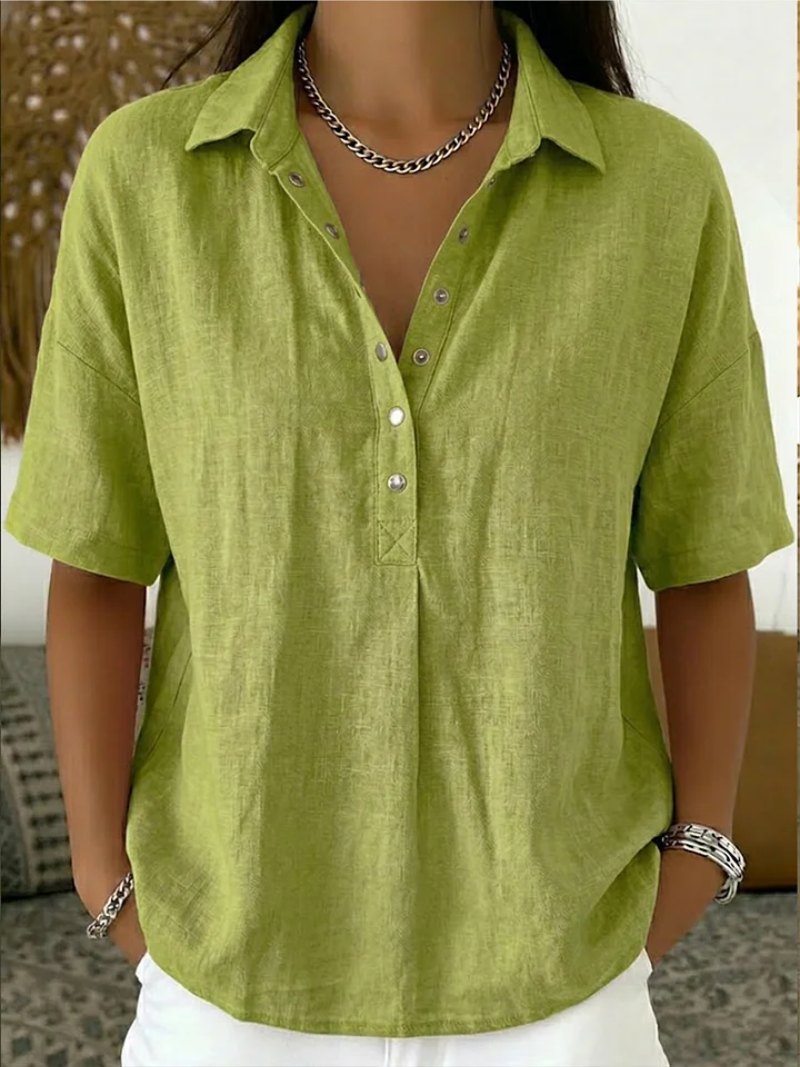 Wardrobebright | Blouse with Collar and Button