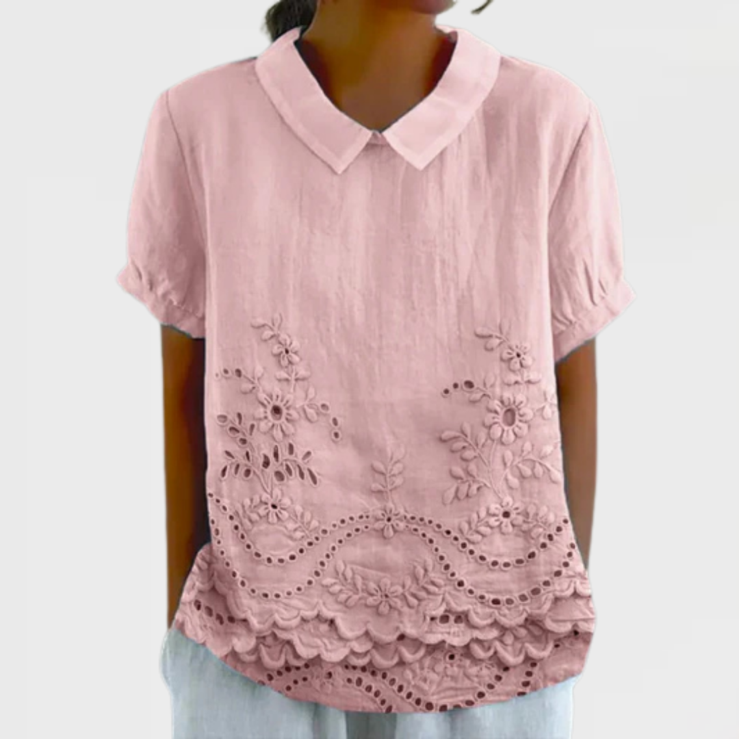 Wardrobebright | Floral Embroidered Shirt