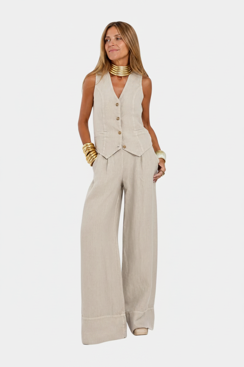 Assia | Sleeveless Vest & Trousers Set